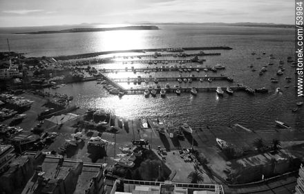 Vista de las marinas del puerto de Punta del Este al atarcecer - Punta del Este y balnearios cercanos - URUGUAY. Foto No. 53984