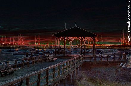 Glorieta y paseo para disfrutar de la vista del puerto de Punta del Este - Punta del Este y balnearios cercanos - URUGUAY. Foto No. 53967