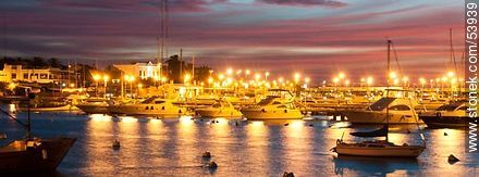 Colors of the sunset at the port of Punta del Este - Punta del Este and its near resorts - URUGUAY. Photo #53939