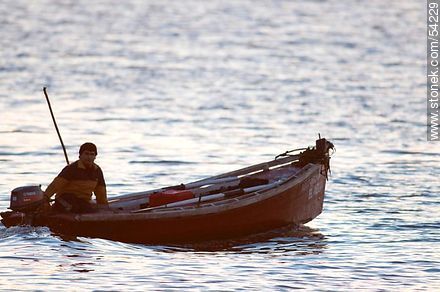 Fisherman's boat in the lagoon of Jose Ignacio - Punta del Este and its near resorts - URUGUAY. Photo #54229