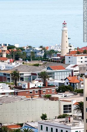 Houses and lighthouse of the Península de Punta del Este - Punta del Este and its near resorts - URUGUAY. Photo #54521