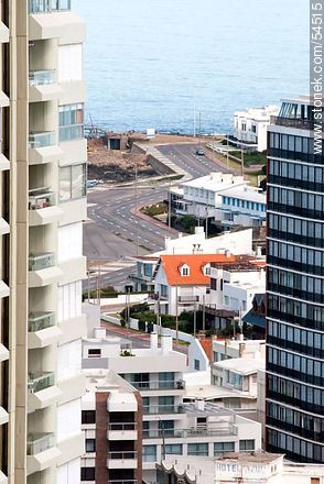 Tower, houses and a promenade of Punta del Este - Punta del Este and its near resorts - URUGUAY. Photo #54515