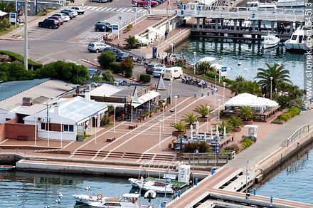 Restaurants at the Port of Punta del Este. Aerial view. - Punta del Este and its near resorts - URUGUAY. Foto No. 54513