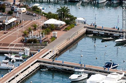 Restaurants at the Port of Punta del Este. Aerial view. - Punta del Este and its near resorts - URUGUAY. Foto No. 54512