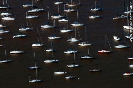 Sailboats in puerto del Buceo - Department of Montevideo - URUGUAY. Foto No. 54811
