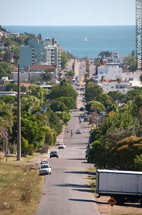 Piria Ave. from the heigts. View to Punta Fría. - Department of Maldonado - URUGUAY. Photo #55167