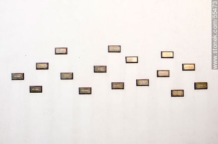 Placas recordatorias en el museo de San José - Departamento de San José - URUGUAY. Foto No. 55473