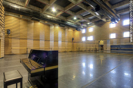 Sala de ensayo de baile en el Sodre - Departamento de Montevideo - URUGUAY. Foto No. 55559