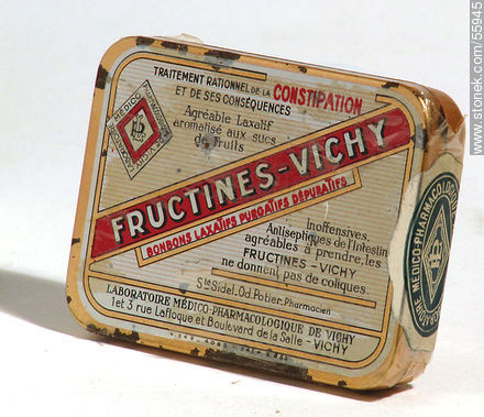 Antigua caja Fructines - Vichy de medicina laxante para los constipados -  - IMÁGENES VARIAS. Foto No. 55945