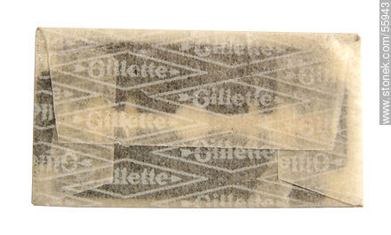 Hoja de afeitar Gillette en su envoltorio interior -  - IMÁGENES VARIAS. Foto No. 55943