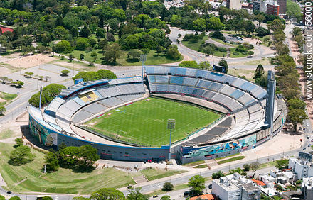 Vista aérea del Estadio Centenario en el Parque Batlle - Departamento de Montevideo - URUGUAY. Foto No. 56000