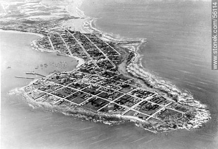 Foto aérea antigua de Punta del Este - Punta del Este y balnearios cercanos - URUGUAY. Foto No. 56180