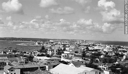 Old view of Peninsula from the lighthouse of Punta del Este - Punta del Este and its near resorts - URUGUAY. Photo #56169