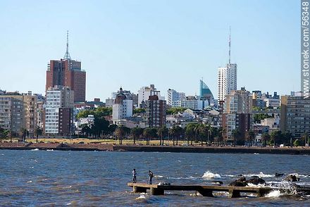 Rio de la Plata. Rambla Rep. Argentina from afar - Department of Montevideo - URUGUAY. Photo #56348