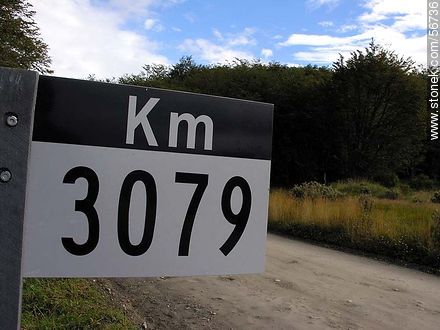 Kilómetro 3079 de la ruta 3 que nace en Buenos Aires -  - ARGENTINA. Foto No. 56736