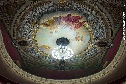 Larrañaga Theatre. Lamp roof and curtain. - Department of Salto - URUGUAY. Photo #56958