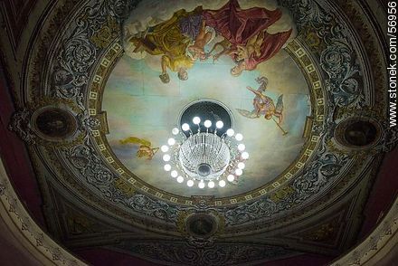 Larrañaga Theatre. Lamp roof and curtain. - Department of Salto - URUGUAY. Photo #56956
