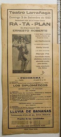 Teatro Larrañaga. Programa  antiguo. - Departamento de Salto - URUGUAY. Foto No. 56940