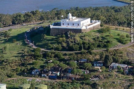 Aerial view of the fortress of Cerro de Montevideo - Department of Montevideo - URUGUAY. Foto No. 58119