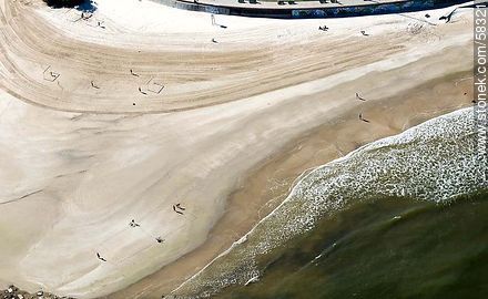 Aerial view of a section of the beach Malvin - Department of Montevideo - URUGUAY. Photo #58321