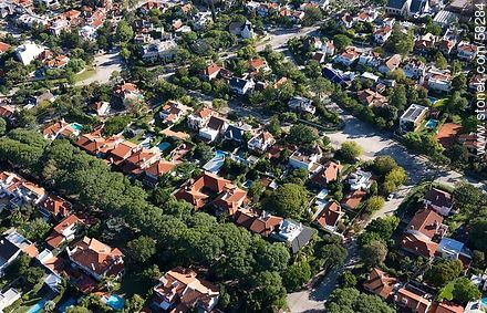 Aerial view of the neighborhood Carrasco - Department of Montevideo - URUGUAY. Foto No. 58284