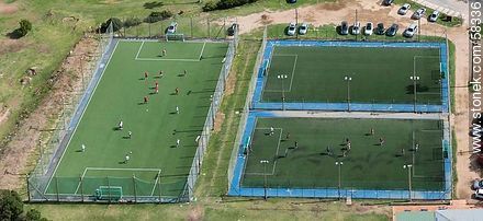 Aerial view of soccer and tennis at the Yacht Club -  - MORE IMAGES. Photo #58336