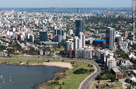 Aerial view of the Rambla Armenia and 26 de Marzo street - Department of Montevideo - URUGUAY. Photo #58362