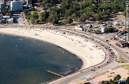 Aerial view of Playa Ramirez - Department of Montevideo - URUGUAY. Photo #58423