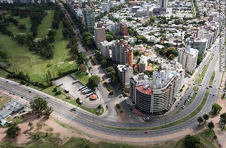 Vista aérea de los edificios de la Rambla Gandhi y Bulevar Artigas - Departamento de Montevideo - URUGUAY. Foto No. 58408