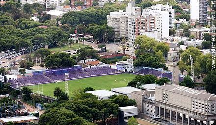 Vista aérea del Estadio Luis Franzini del Defensor-Sporting Club - Departamento de Montevideo - URUGUAY. Foto No. 58406