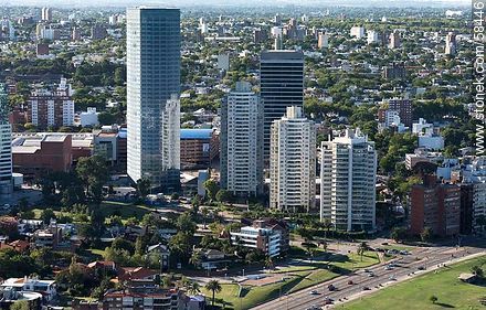 Aerial view of the towers of Buceo: Caelus, Torres Náuticas, WTC4, Zona Franca - Department of Montevideo - URUGUAY. Photo #58446