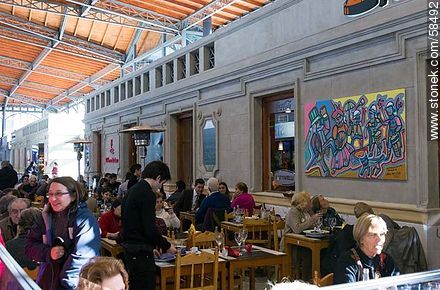 Mercado Agrícola. Restaurant with a painting of Paez Vilaro - Department of Montevideo - URUGUAY. Photo #58492