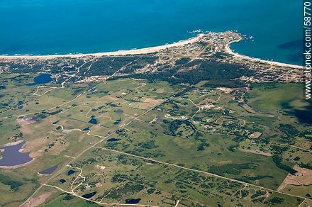 Aerial view José Ignacio spa and fields nearby - Punta del Este and its near resorts - URUGUAY. Foto No. 58770