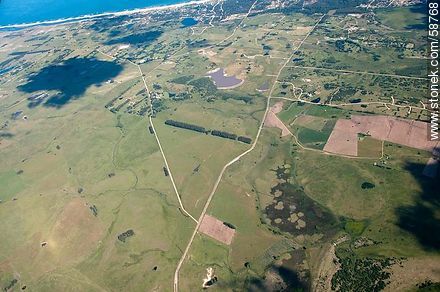 Aerial view of fields next to Jose Ignacio - Punta del Este and its near resorts - URUGUAY. Foto No. 58768