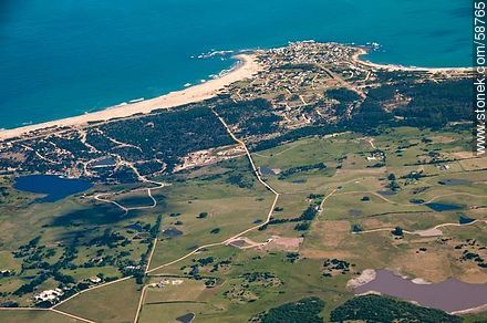 Aerial view José Ignacio spa and fields nearby - Punta del Este and its near resorts - URUGUAY. Foto No. 58765