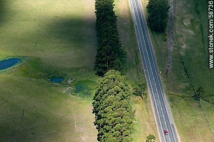 Aerial view of Route 9 - Department of Rocha - URUGUAY. Photo #58736