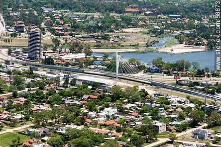 Vista aérea del Puente de las Américas. Arroyo Carrasco - Departamento de Canelones - URUGUAY. Foto No. 58873