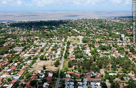 Aerial view of Carrasco, Rio de la Plata - Department of Montevideo - URUGUAY. Foto No. 59031