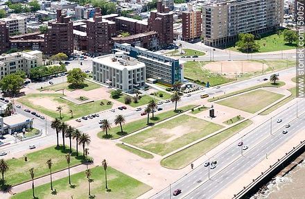 Aerial view of the Postal Union - Department of Montevideo - URUGUAY. Foto No. 59057