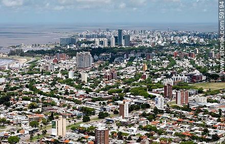 Vista aérea de Malvìn, Buceo y Pocitos - Departamento de Montevideo - URUGUAY. Foto No. 59194