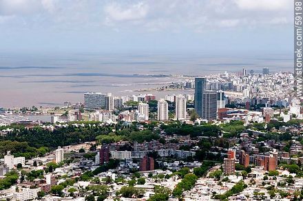 Aerial view of the Buceo towers - Department of Montevideo - URUGUAY. Foto No. 59198
