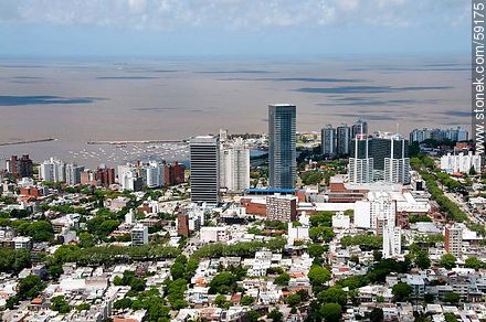 Aerial view of the towers of downtown Buceo - Department of Montevideo - URUGUAY. Foto No. 59175