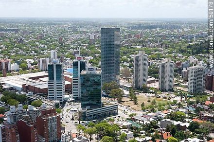 Vista aérea del Microcentro Buceo. - Departamento de Montevideo - URUGUAY. Foto No. 59178