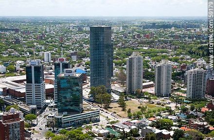 Vista aérea del Microcentro Buceo. - Departamento de Montevideo - URUGUAY. Foto No. 59179
