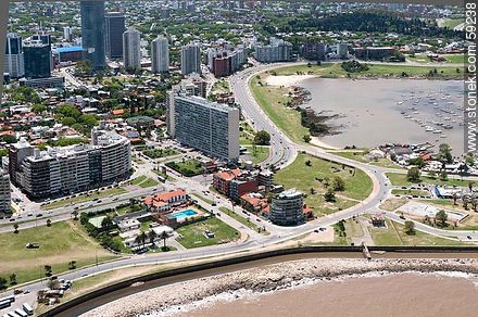 Aerial View of the Ramblas Armenia, Republic of Peru and Pte Charles de Gaulle, Avenida Luis Alberto de Herrera - Department of Montevideo - URUGUAY. Foto No. 59238