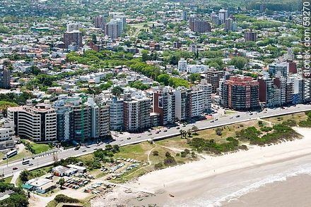 Aerial view of buildings of the Rambla Rep. of Chile - Department of Montevideo - URUGUAY. Foto No. 59270