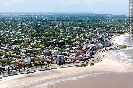 Aerial view of the Rambla Chile and 18 de Diciembre St. - Department of Montevideo - URUGUAY. Foto No. 59260
