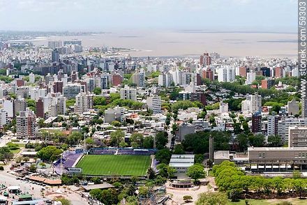 Aerial view of Luis Franzini Stadium at Defensor-Sporting Club - Department of Montevideo - URUGUAY. Photo #59303