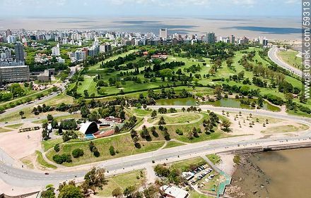 Aerial view of Golf Club, Teatro de Verano and the Canteras - Department of Montevideo - URUGUAY. Foto No. 59313