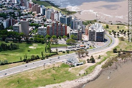 Aerial view of the Rambla Wilson and Boulevard Artigas - Department of Montevideo - URUGUAY. Foto No. 59322